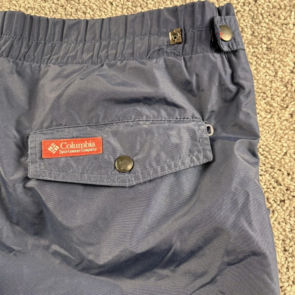 Vintage Columbia Snow Ski Pants Mens XL 42x32 Navy Nylon‎ 90s Gorpcore